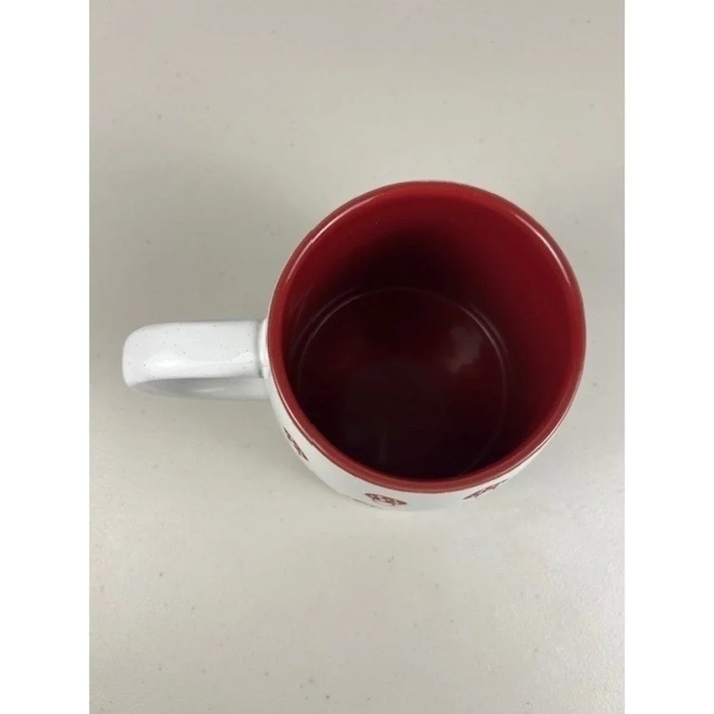 Mushroom Mug 24 oz by Gallery Tabletop White Red Speckled Ceramic Coffee Tea Cup - Picture 6 of 9